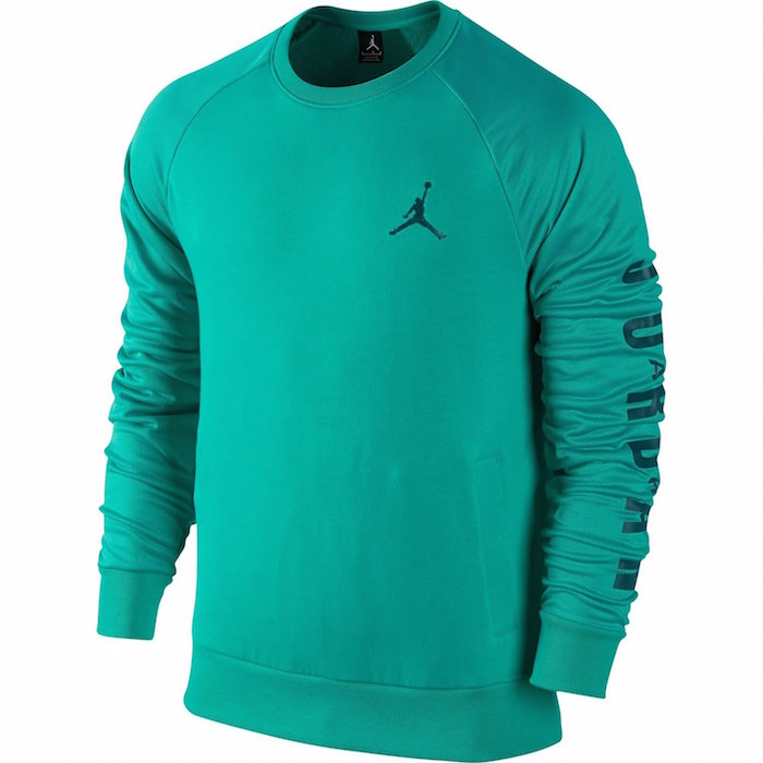 Air Jordan 7 Pocket Crewneck Men's Sweatshirt Aqua Blue 642591-476